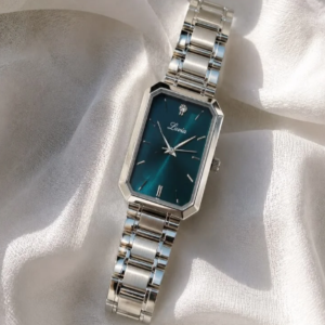 RÉVÉLIAA Emerald Octagonal Steel Watch